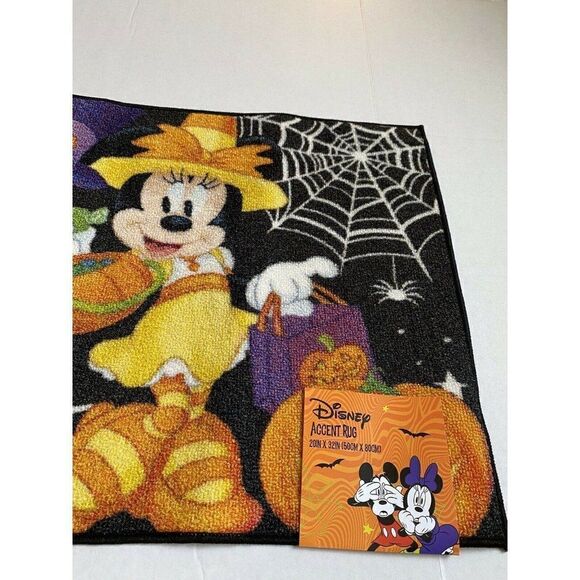 Disney Mickey Minnie Pumpkin Trick Or Treat Rug - Picture 5 of 7